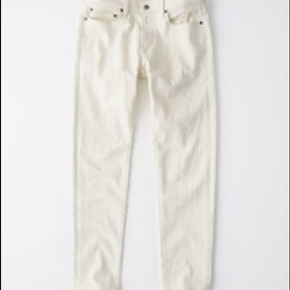 Off White Skinny Taper Jeans - Picture 3 of 3